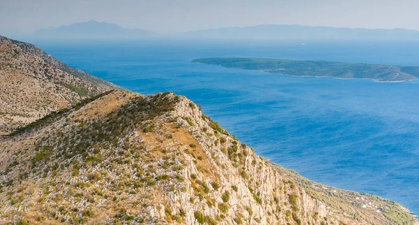 Hermosa Vista Desde Cima Sveti Nikola Más Alta Isla Hvar —  Fotos de Stock