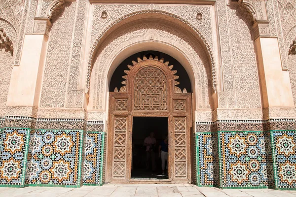 Marrakech Morocco Circa Wrzesień 2014 Ben Youssef Madrasa Około Września — Zdjęcie stockowe