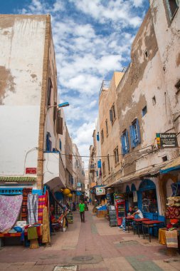 ESSAOUIRA, MOROCCO - CIRCA EPTEMBER 2014: Essaouira kasabası, Eylül 2014, Essaouira.
