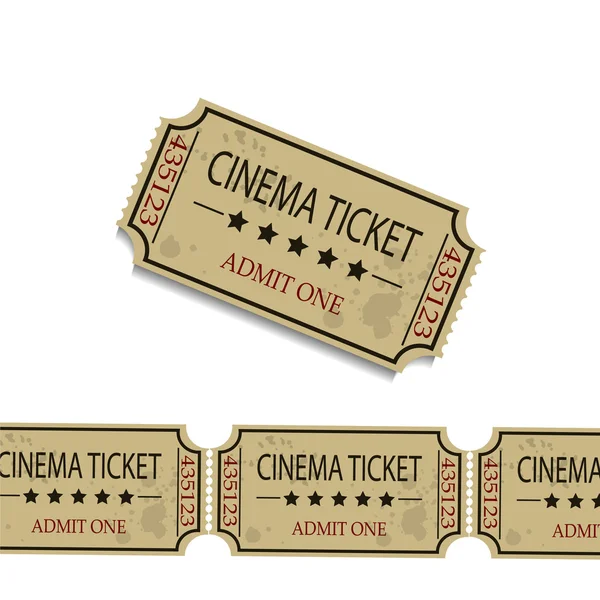 Entradas de cine antiguas — Archivo Imágenes Vectoriales