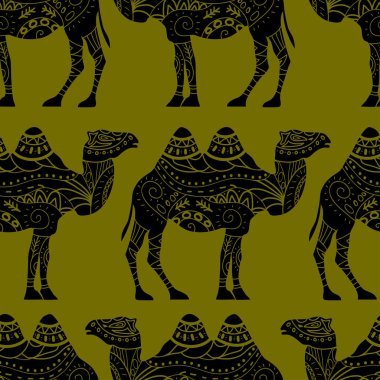 Deve siluet ile Seamless Modeli