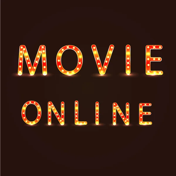 Film omline sign — Image vectorielle