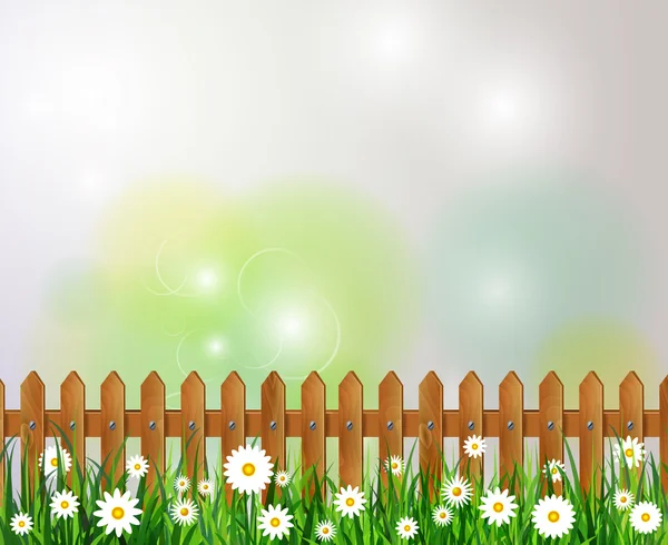 Fondo de primavera de hierba verde — Vector de stock