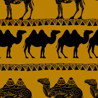 Deve siluet ile Seamless Modeli