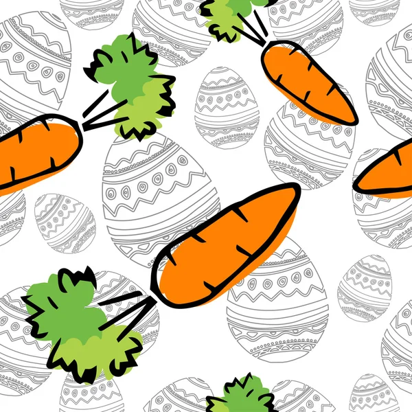 Eastern Carrot  Seamless Pattern — Stock Vector