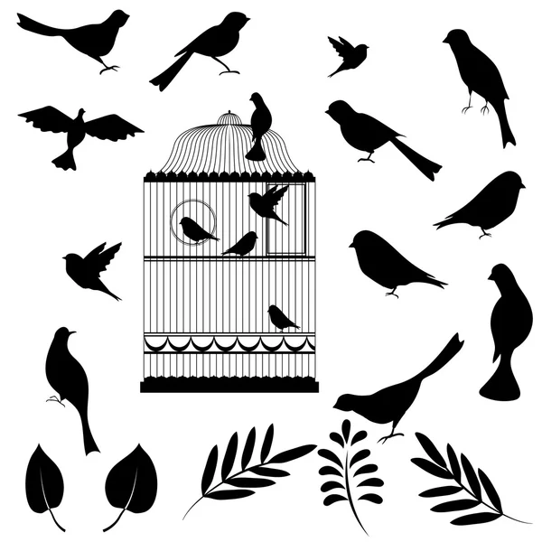 Illustration vectorielle, de cage à oiseaux — Image vectorielle