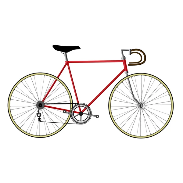 Bicicleta aislada sobre fondo blanco — Vector de stock