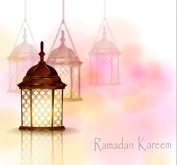 Lampade arabe intricate con luci — Vettoriale Stock