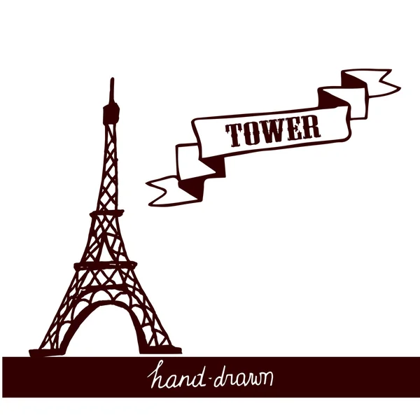 Eiffel toren schets — Stockvector