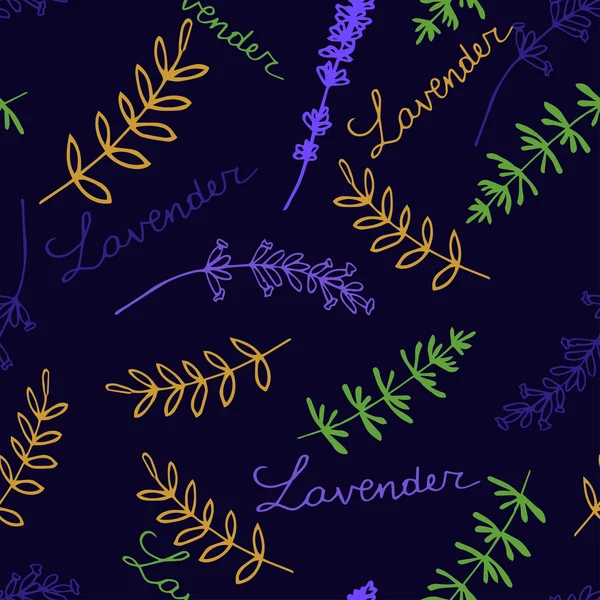 Lavender Seamless pattern — Stock Vector