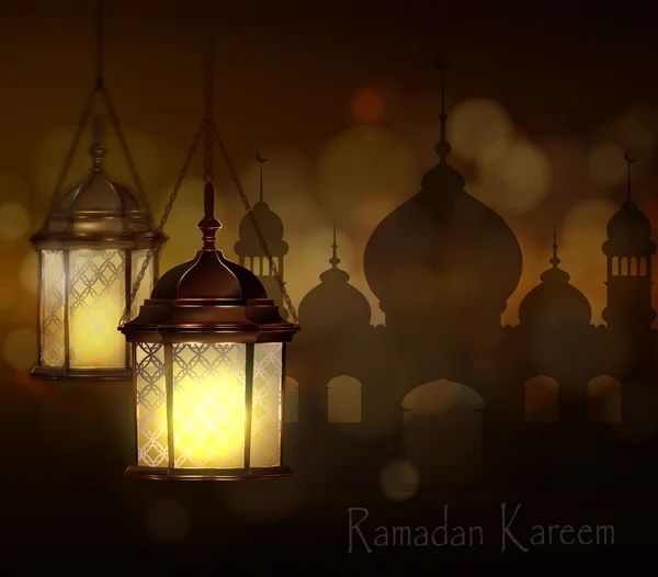 Ramadan kareem, Grußhintergrund — Stockvektor