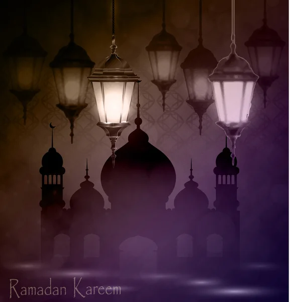 Ramadan Kareem, fond de salutation — Image vectorielle