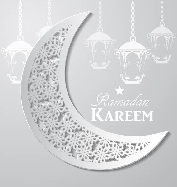 Illustrazione araba del Ramadan Kareem — Vettoriale Stock
