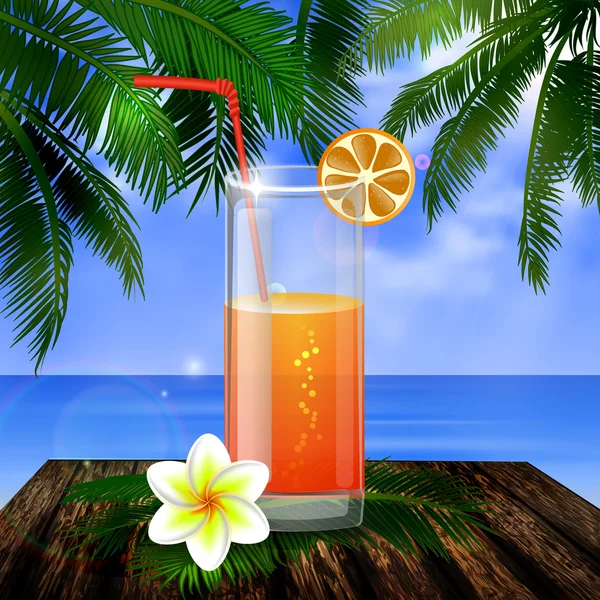 Tropical vector background — Stock Vector