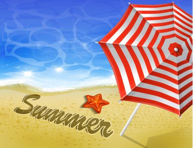 Güzel plaj manzarası