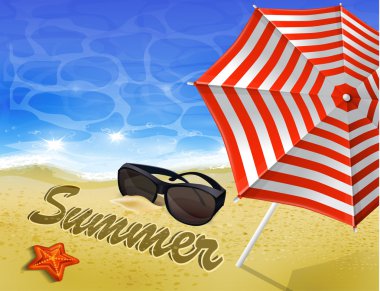 Güzel plaj manzarası