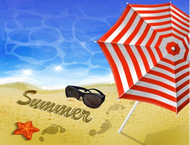 Güzel plaj manzarası