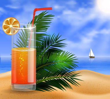 portakal suyu tropikal arka plan