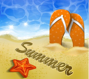 Güzel plaj manzarası