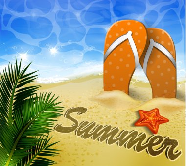 Güzel plaj manzarası