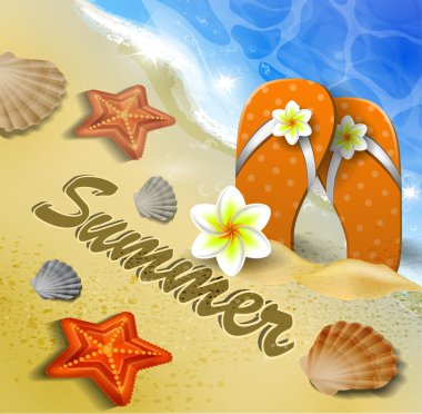 Güzel plaj manzarası