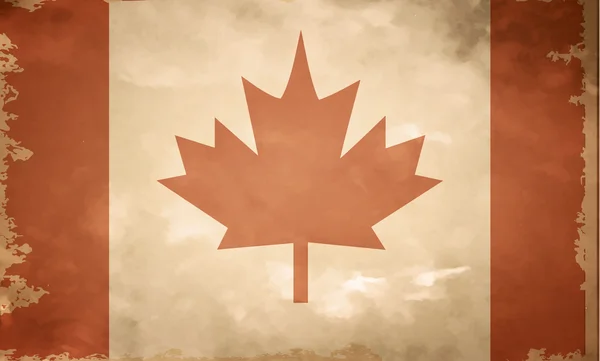 Bandera grunge canadiense — Vector de stock