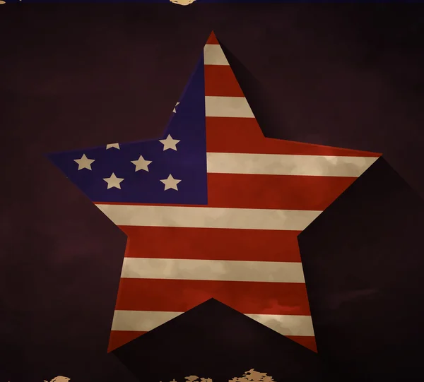 星の形でアメリカの国旗 — ストックベクタ