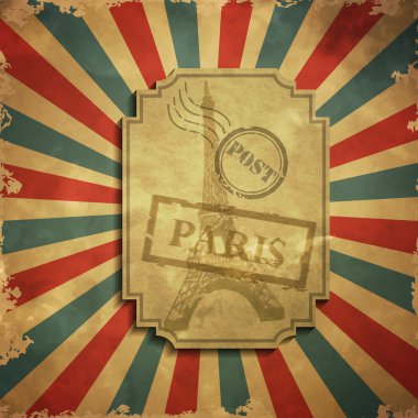 Paris'te vintage tarzı poster