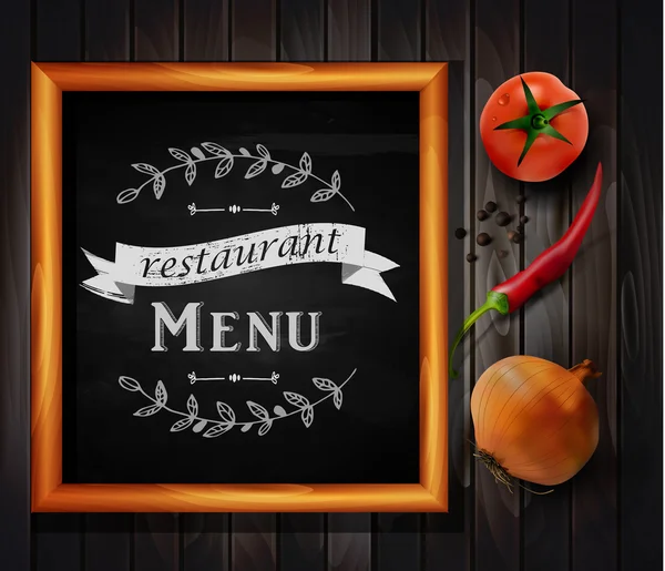 Menu sur tableau noir — Image vectorielle