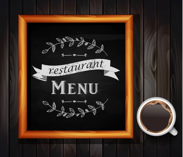 Menu on Chalkboard — Stock Vector