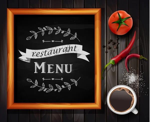 Menu on Chalkboard — Stock Vector