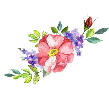 Suluboya vektör çiçek buketi el boyalı
