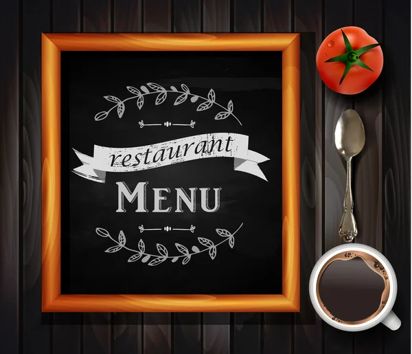 Menu on Chalkboard — Stock Vector