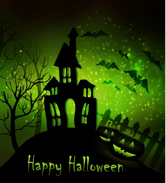 Halloween Haunted House — Stock Vector