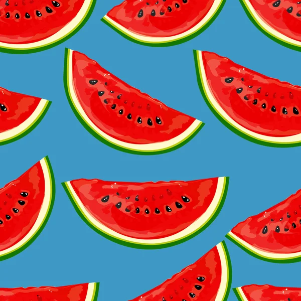 Seamless pattern watermelons — Stock Vector
