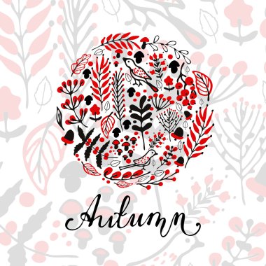 sonbahar yuvarlak çerçevesi