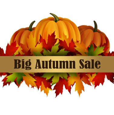 izole sonbahar özel satış poster