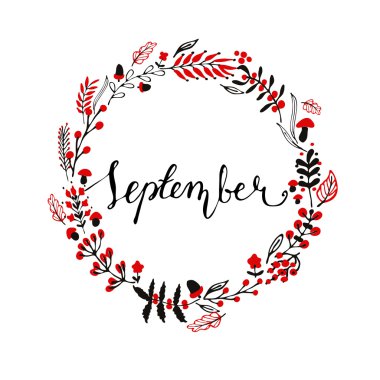 sonbahar yuvarlak çerçevesi