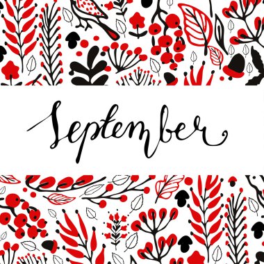 El çizimi sonbahar arkaplanı