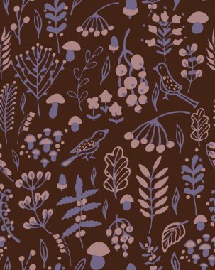 elle çizilmiş sorunsuz vektör desen