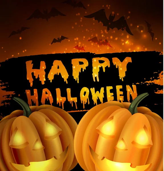 Feliz Halloween escrito a mano — Archivo Imágenes Vectoriales