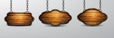 Ahşap tabelanın gerçekçi temsili