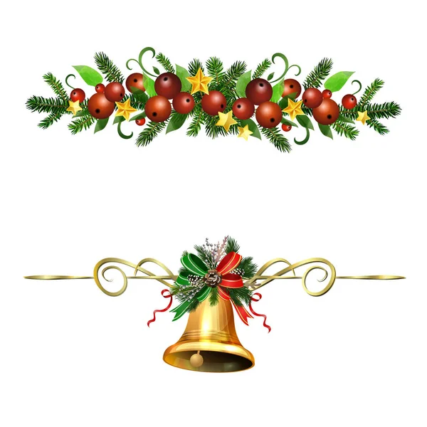 Вектор украшения рождественских завтраков Холли — стоковый вектор
