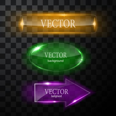 Cam vektör düğmesi düzlemi. Kolay düzenlenebilir arkaplan