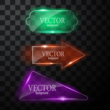 Cam vektör düğmesi düzlemi. Kolay düzenlenebilir arkaplan