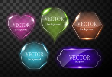 Cam vektör düğmesi düzlemi. Kolay düzenlenebilir arkaplan