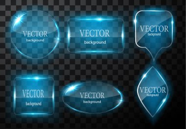 Cam vektör düğmesi düzlemi. Kolay düzenlenebilir arkaplan