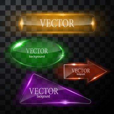 Cam vektör düğmesi düzlemi. Kolay düzenlenebilir arkaplan