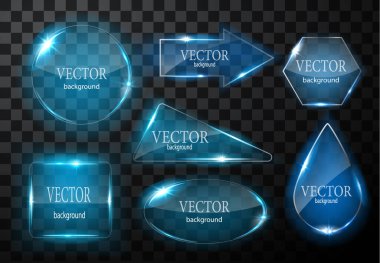 Cam vektör düğmesi düzlemi. Kolay düzenlenebilir arkaplan