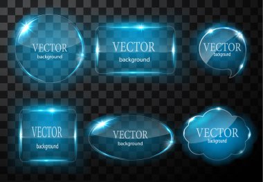 Cam vektör düğmesi düzlemi. Kolay düzenlenebilir arkaplan